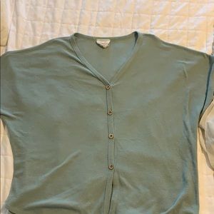 Blue/Green waffle knit shirt